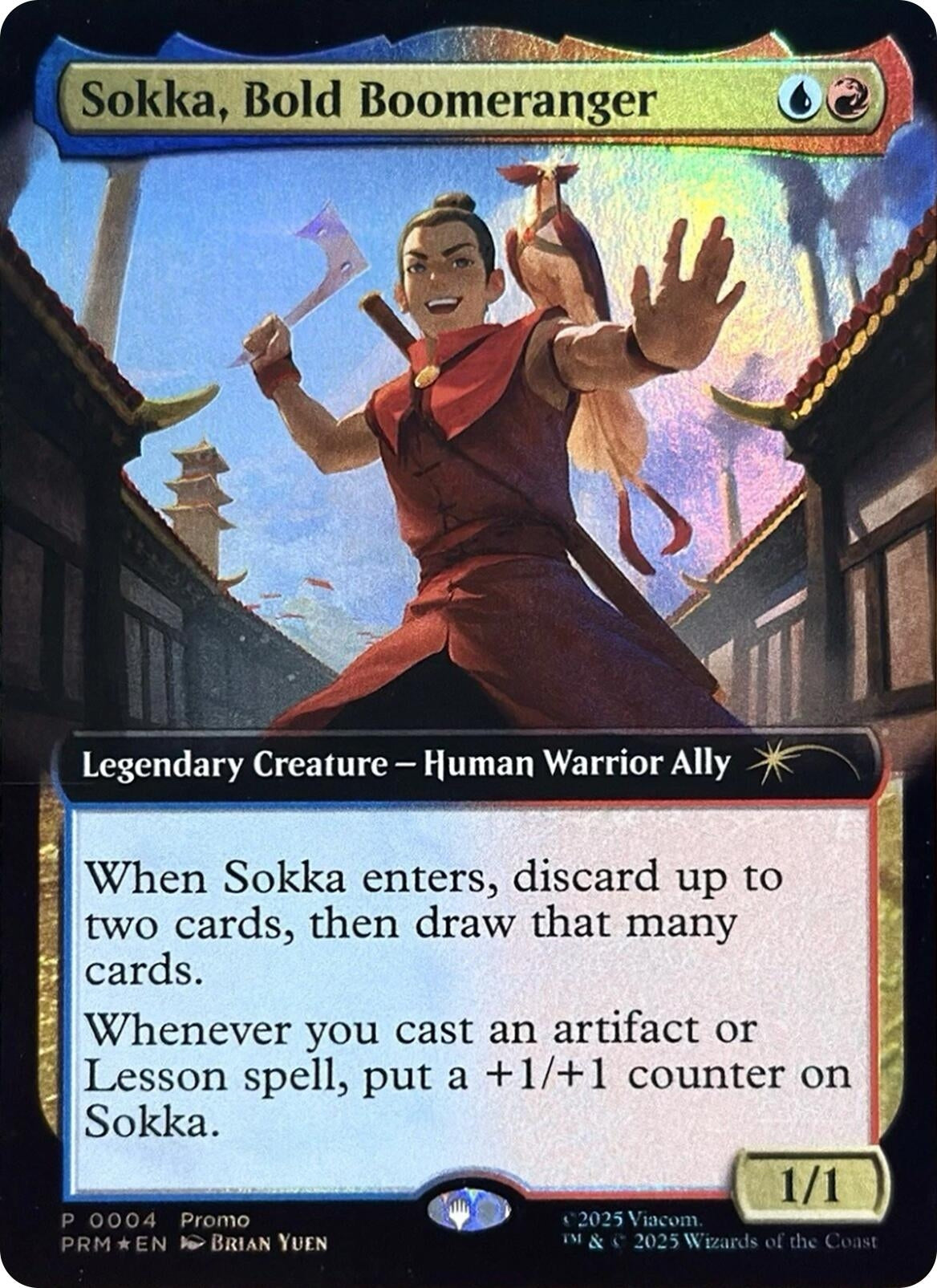 Image for Sokka, Bold Boomeranger (Extended Art) (4) - Magic: The Gathering