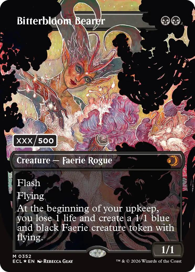 Image for Bitterbloom Bearer (Borderless) (Serial Numbered) (352) - Magic: The Gathering