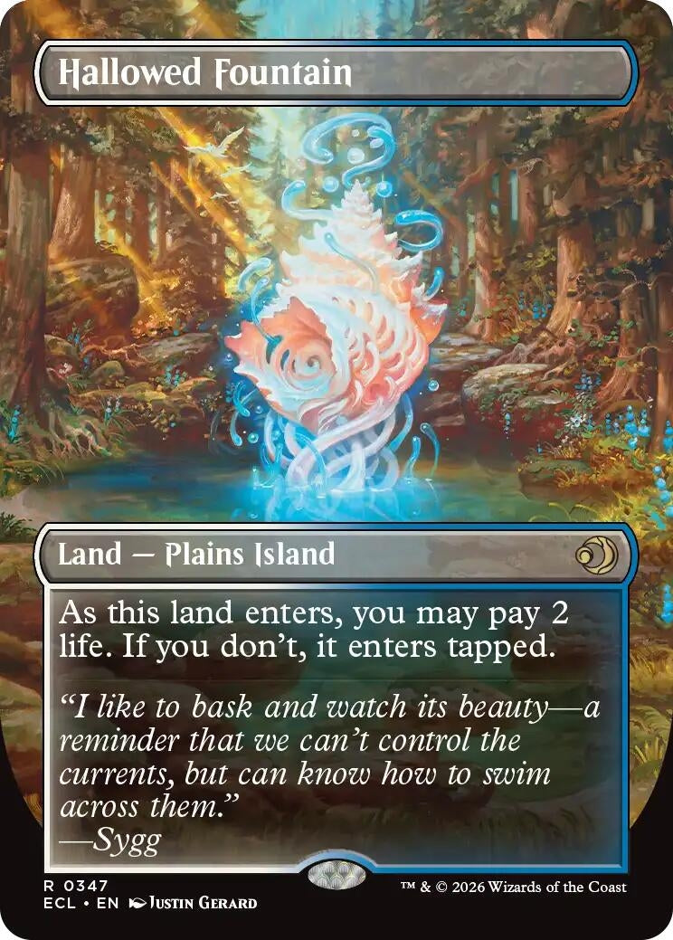 Image for Hallowed Fountain (Borderless) (347) - Magic: The Gathering