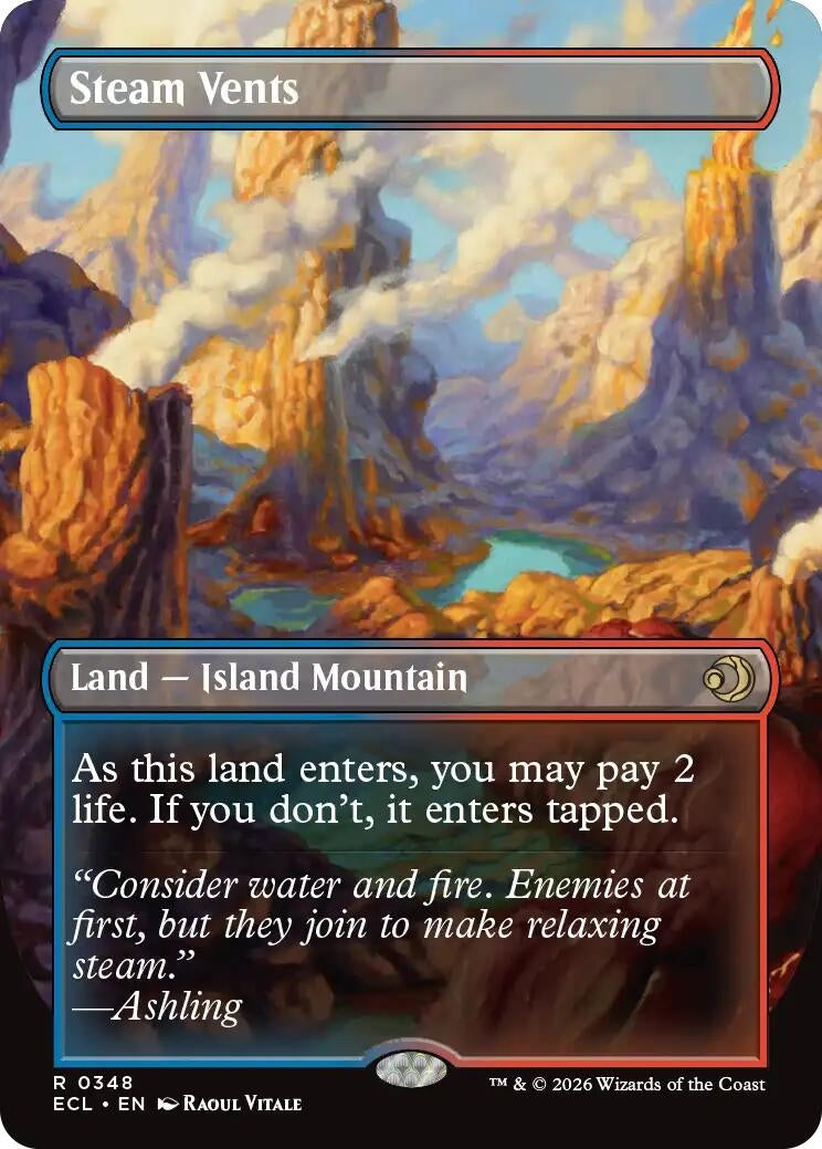 Image for Steam Vents (Borderless) (348) - Magic: The Gathering