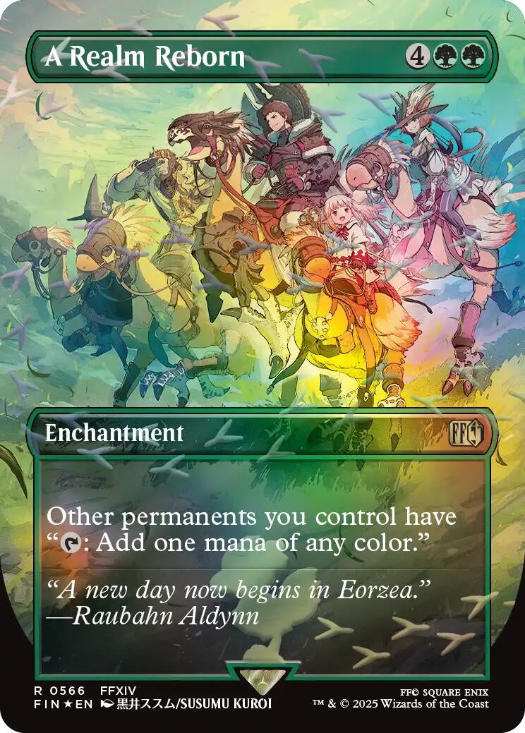 Image for A Realm Reborn (Borderless) (Chocobo Track Foil) (566) (FINAL FANTASY) - Magic: The Gathering