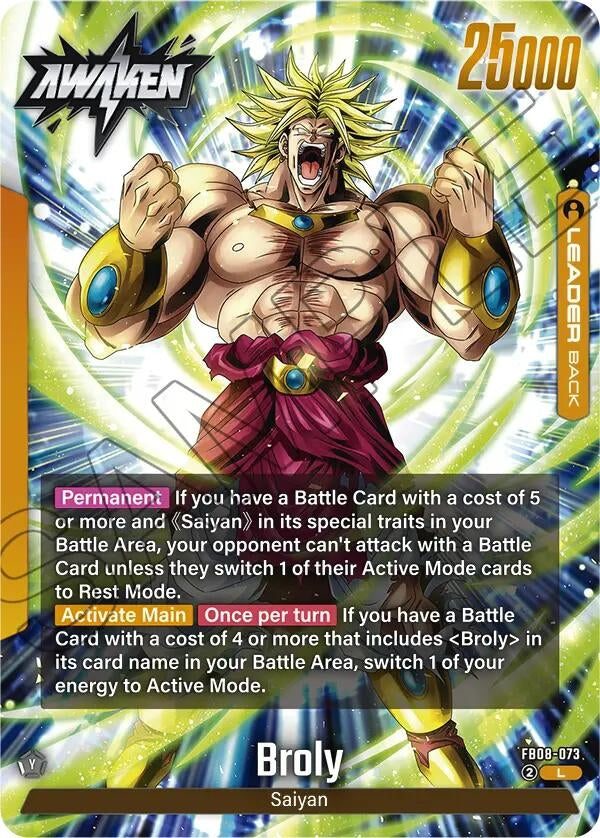 Image for Broly - FB08-073 (FB08-073) (Saiyan's Pride) - Dragon Ball Super: Fusion World