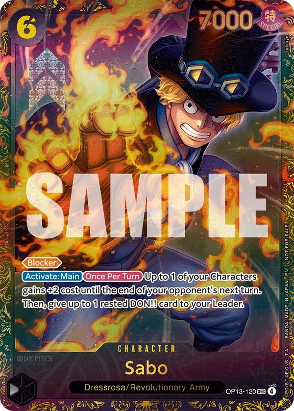 Image for Sabo (Store Treasure Cup 2025) (OP13-120) - One Piece Card Game
