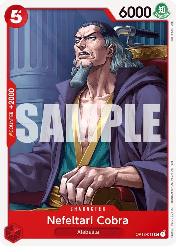 Image for Nefeltari Cobra (OP13-011) (Carrying On His Will) - One Piece Card Game