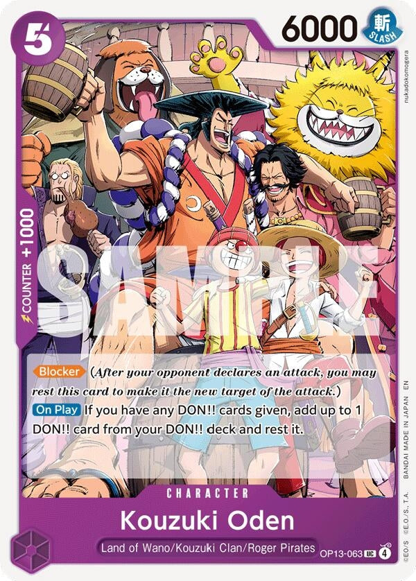Image for Kouzuki Oden (OP13-063) (Carrying On His Will) - One Piece Card Game