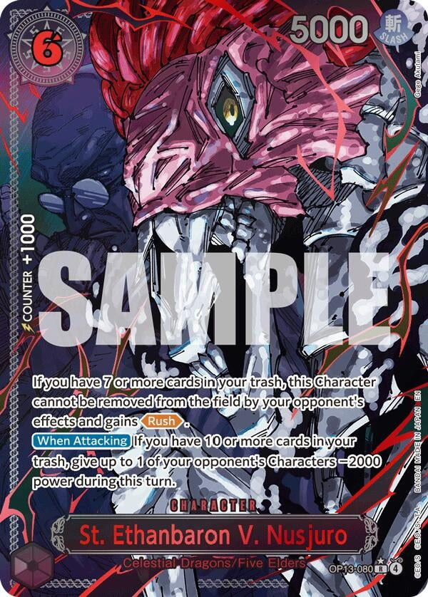 Image for St. Ethanbaron V. Nusjuro (Parallel) (OP13-080) (Carrying On His Will) - One Piece Card Game