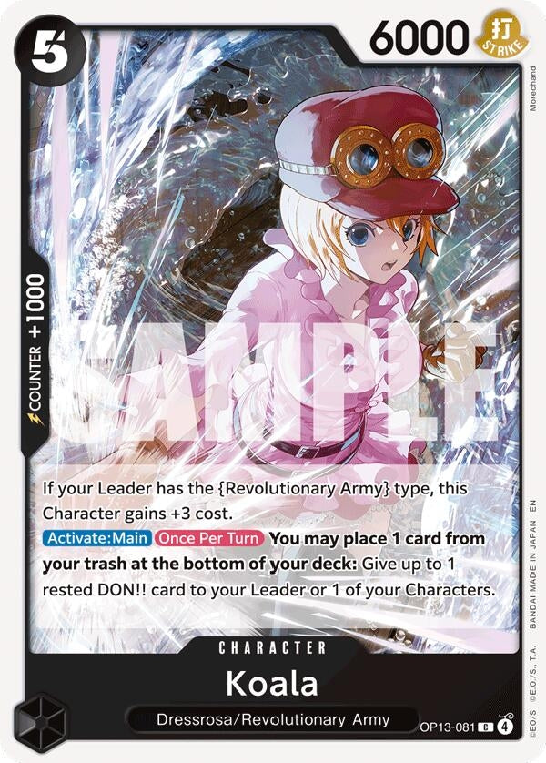 Image for Koala (OP13-081) (Carrying On His Will) - One Piece Card Game