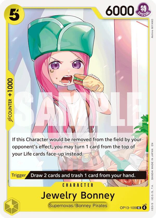 Image for Jewelry Bonney (109) (OP13-109) (Carrying On His Will) - One Piece Card Game