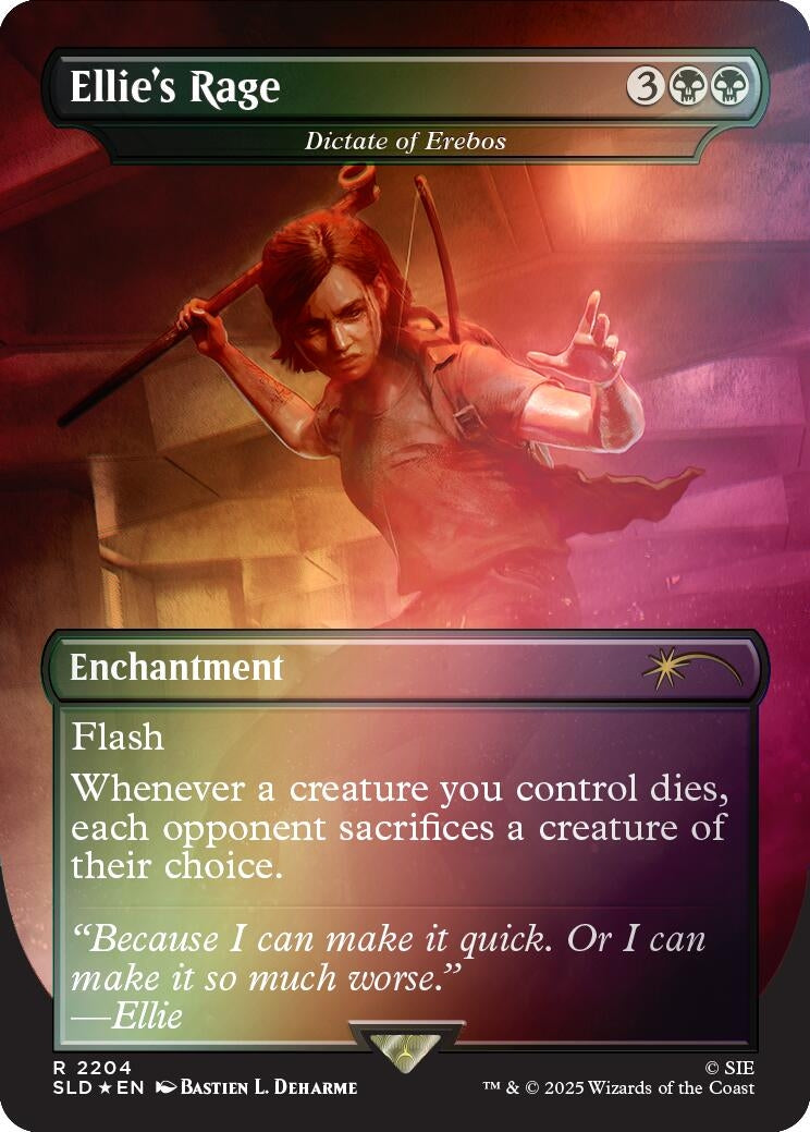 Image for Ellie's Rage - Dictate of Erebos (Rainbow Foil) (2204) - Magic: The Gathering
