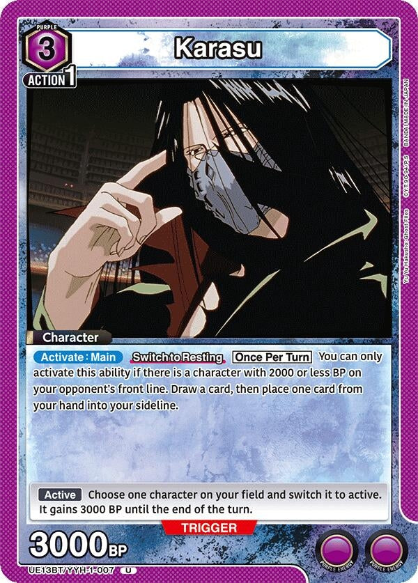 Image for Karasu (007) (UE13BT/YYH-1-007) (UE13BT: Yu Yu Hakusho: Ghost Files) - Union Arena