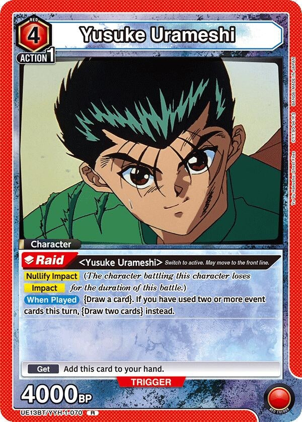 Image for Yusuke Urameshi (070) (UE13BT/YYH-1-070) (UE13BT: Yu Yu Hakusho: Ghost Files) - Union Arena