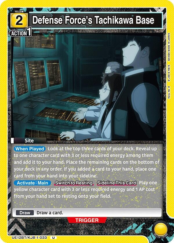 Image for Defense Force's Tachikawa Base (UE12BT/KJ8-1-033) (UE12BT: Kaiju No. 8) - Union Arena