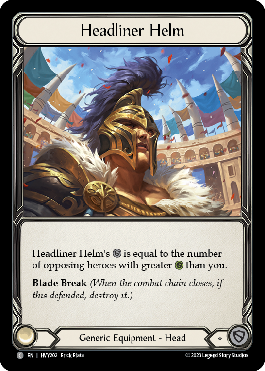 Headliner Helm [HVY202] (Heavy Hitters)  Cold Foil | Red Riot Games CA