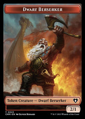 Human Soldier // Dwarf Berserker Double-Sided Token [Commander Masters Tokens] | Red Riot Games CA