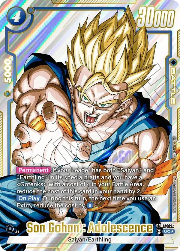 Image for Son Gohan : Adolescence (Alternate Art) (SB02-026) (Manga Booster 02) - Dragon Ball Super: Fusion World