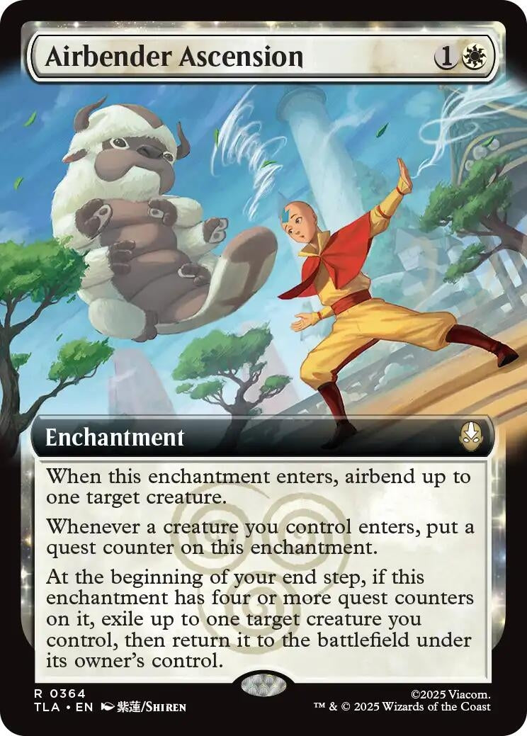 Image for Airbender Ascension (Extended Art) (364) (Avatar: The Last Airbender) - Magic: The Gathering