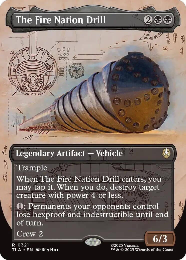 Image for The Fire Nation Drill (Borderless) (321) (Avatar: The Last Airbender) - Magic: The Gathering