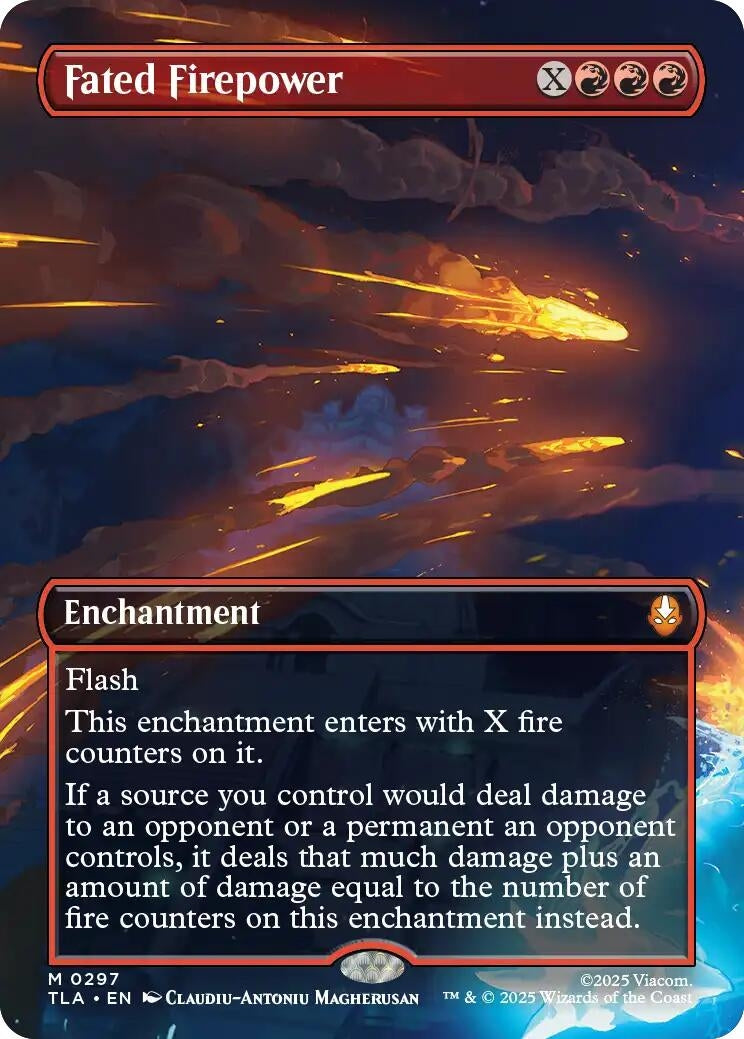 Image for Fated Firepower (Borderless) (297) (Avatar: The Last Airbender) - Magic: The Gathering