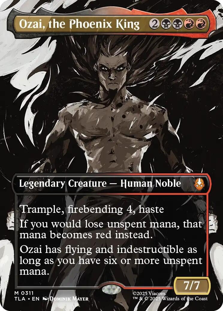 Image for Ozai, the Phoenix King (0311) (Borderless) (311) (Avatar: The Last Airbender) - Magic: The Gathering