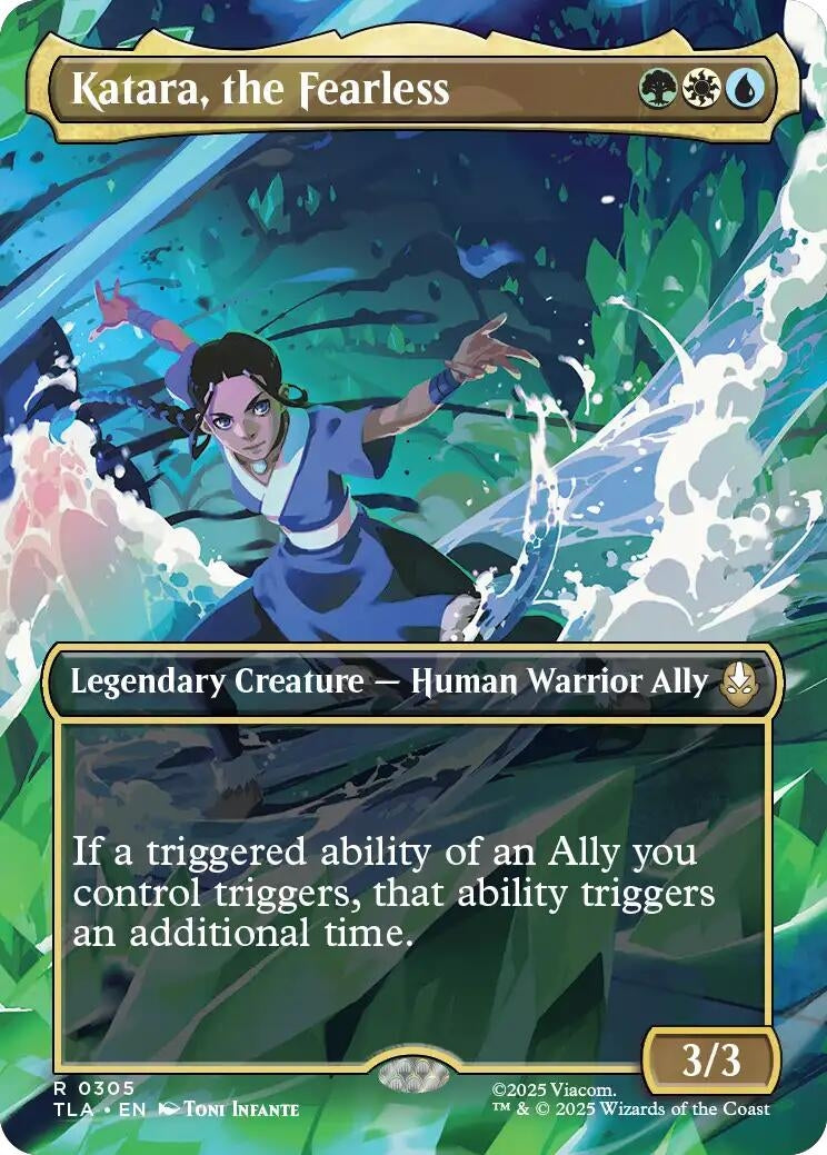 Image for Katara, the Fearless (Borderless) (305) (Avatar: The Last Airbender) - Magic: The Gathering