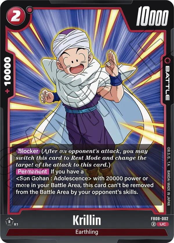 Image for Krillin - FB08-002 (FB08-002) (Saiyan's Pride) - Dragon Ball Super: Fusion World