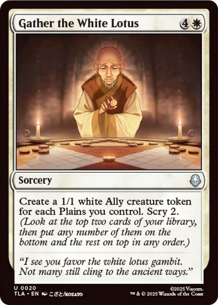 Image for Gather the White Lotus (20) (Avatar: The Last Airbender) - Magic: The Gathering
