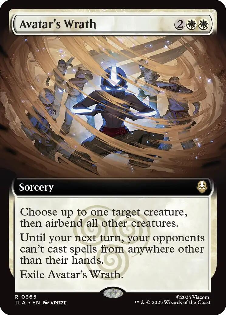 Image for Avatar's Wrath (Extended Art) (365) (Avatar: The Last Airbender) - Magic: The Gathering