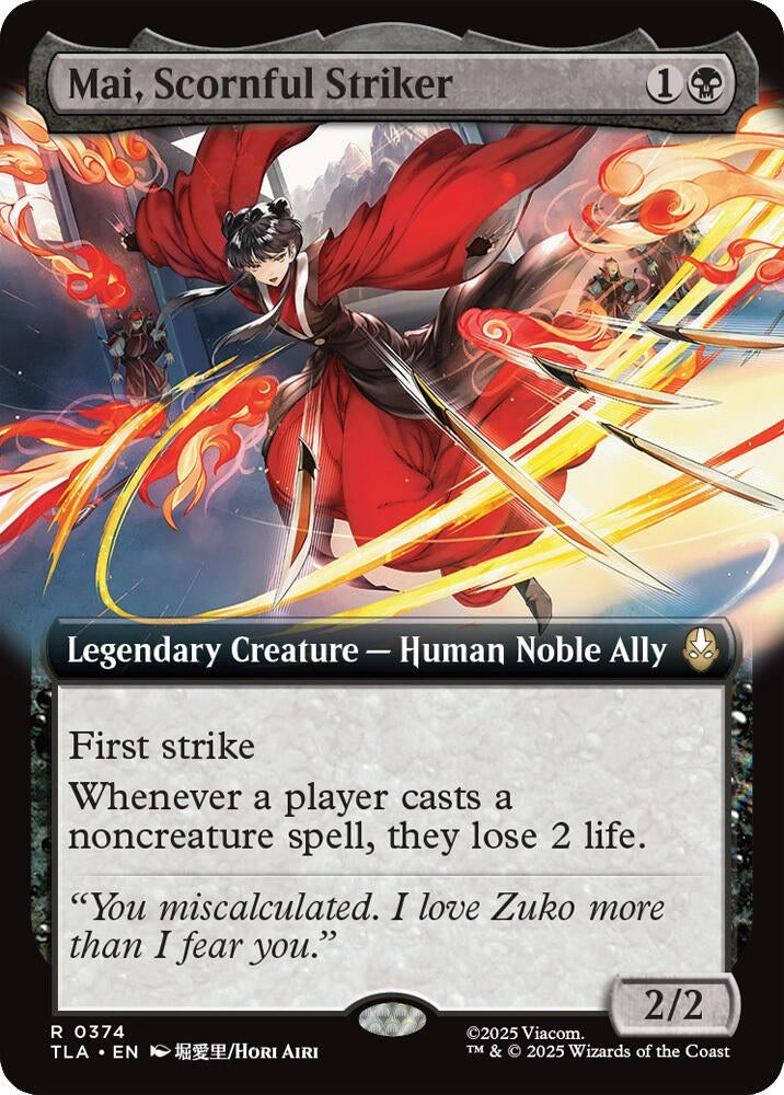 Image for Mai, Scornful Striker (Extended Art) (374) (Avatar: The Last Airbender) - Magic: The Gathering