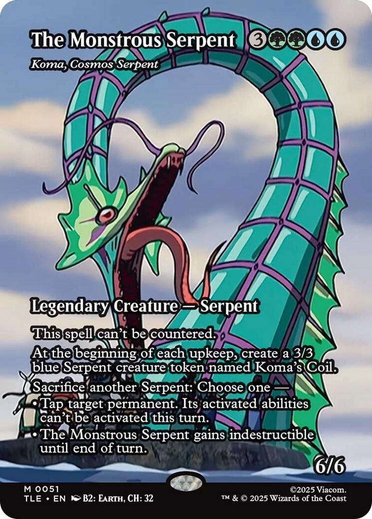 Image for The Monstrous Serpent - Koma, Cosmos Serpent (Borderless) (51) - Magic: The Gathering