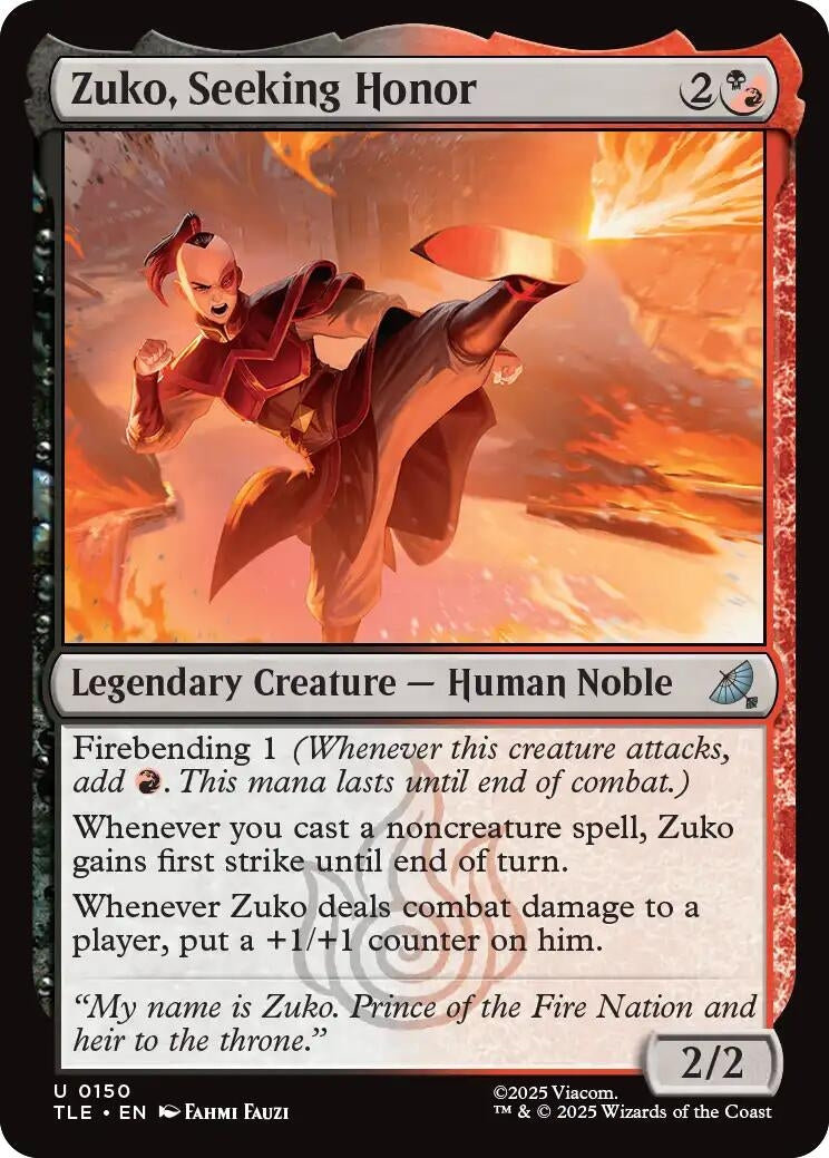 Image for Zuko, Seeking Honor (150) - Magic: The Gathering