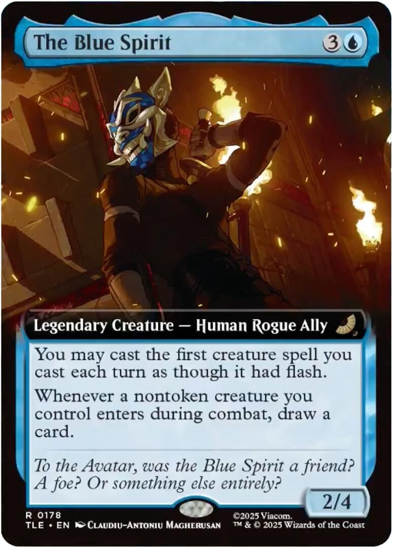 Image for The Blue Spirit (Extended Art) (178) - Magic: The Gathering