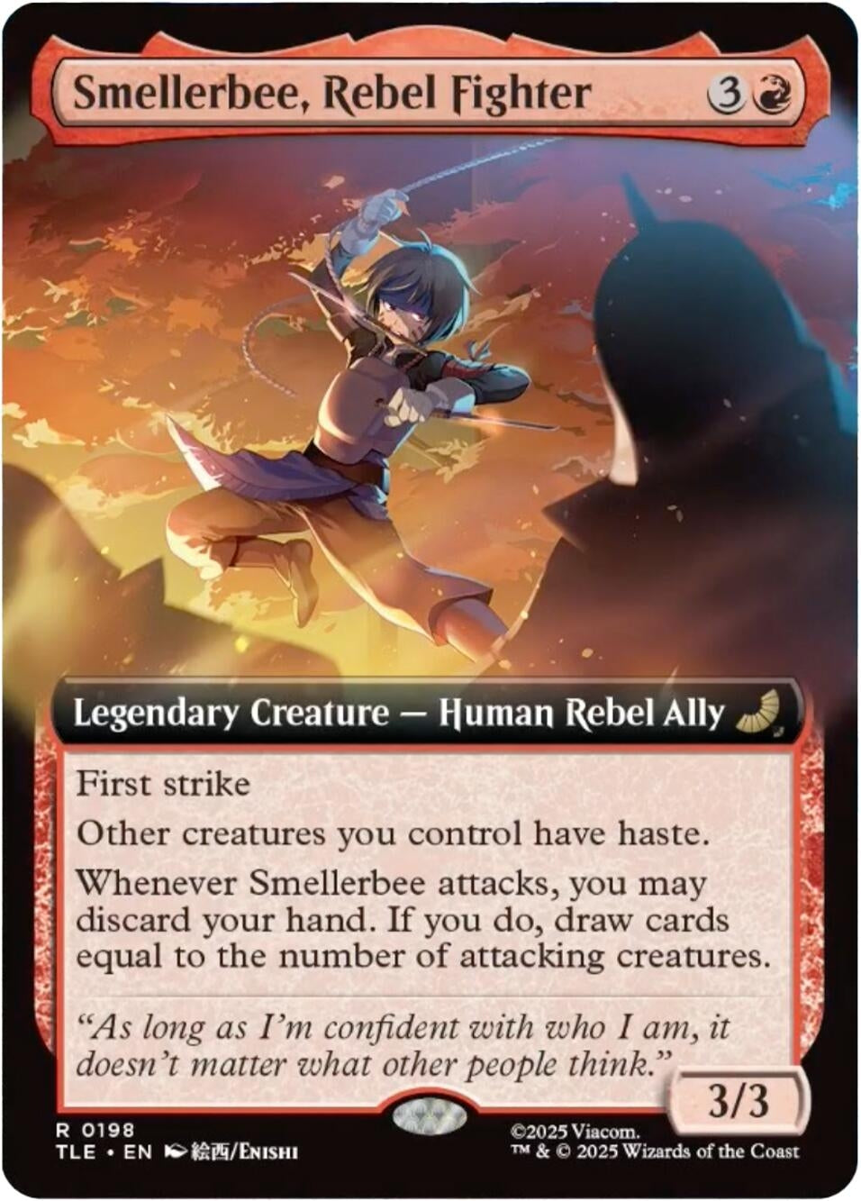 Image for Smellerbee, Rebel Fighter (Extended Art) (198) - Magic: The Gathering
