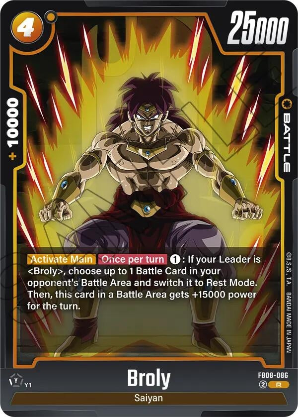 Image for Broly - FB08-086 (FB08-086) (Saiyan's Pride) - Dragon Ball Super: Fusion World