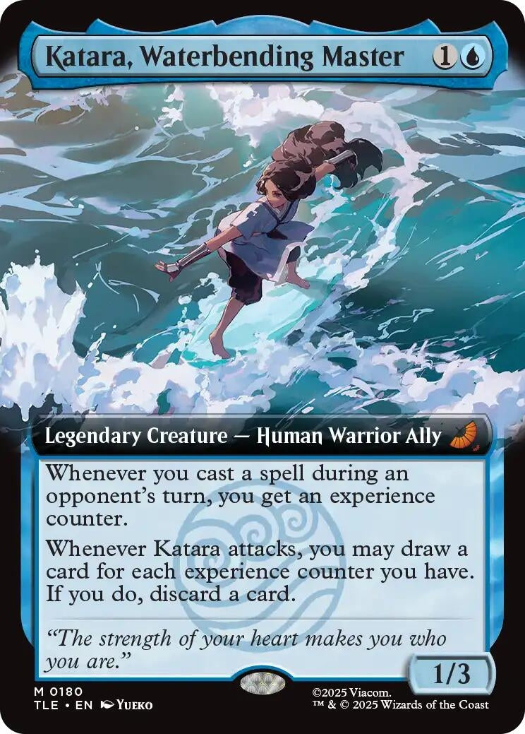 Image for Katara, Waterbending Master (Extended Art) (180) - Magic: The Gathering