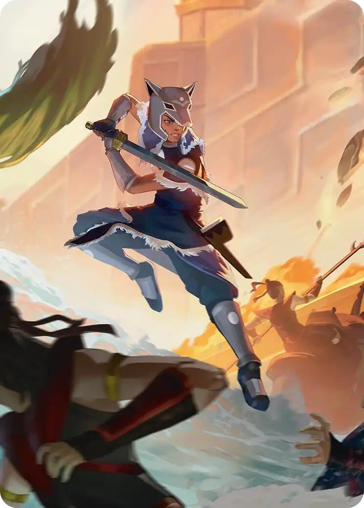 Image for Sokka's Charge Art Card (Avatar: The Last Airbender) - Magic: The Gathering