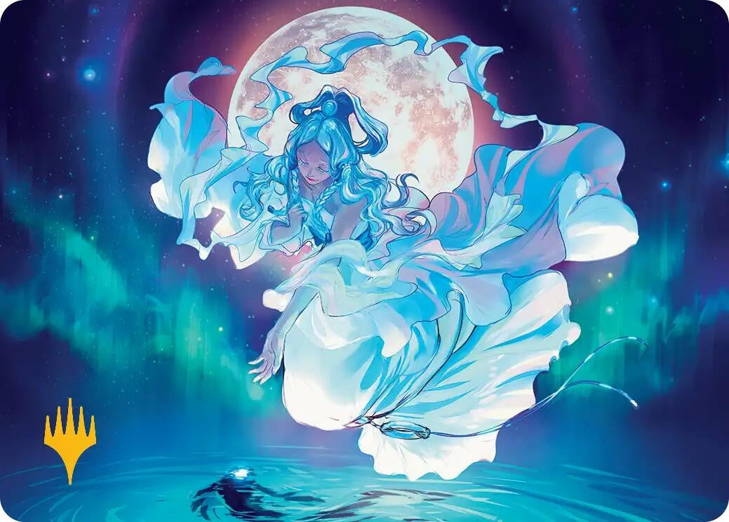 Image for Yue, the Moon Spirit Art Card (Gold-Stamped Planeswalker Symbol) (7) (Avatar: The Last Airbender) - Magic: The Gathering
