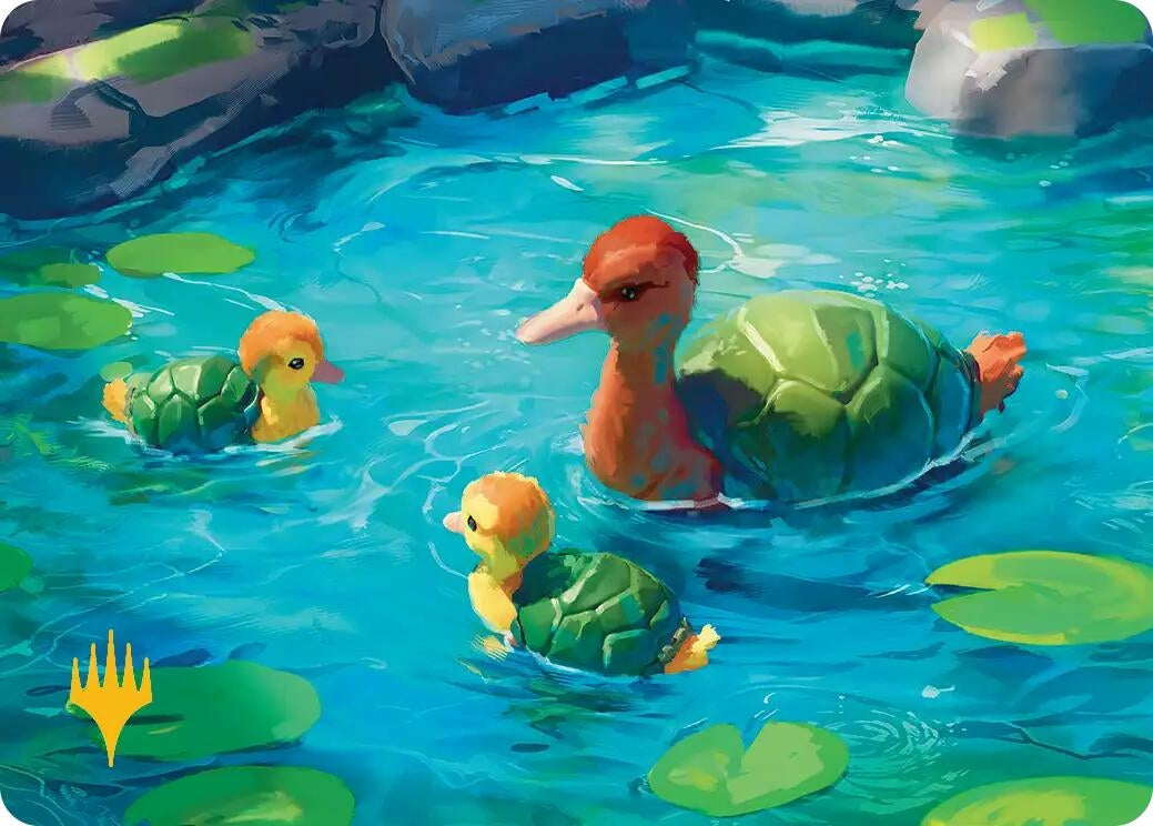 Image for Turtle-Duck Art Card (Gold-Stamped Planeswalker Symbol) (18) (Avatar: The Last Airbender) - Magic: The Gathering