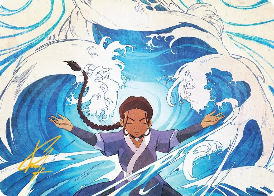 Image for Katara, Water Tribe's Hope Art Card (Gold-Stamped Signature) (48) (Avatar: The Last Airbender) - Magic: The Gathering