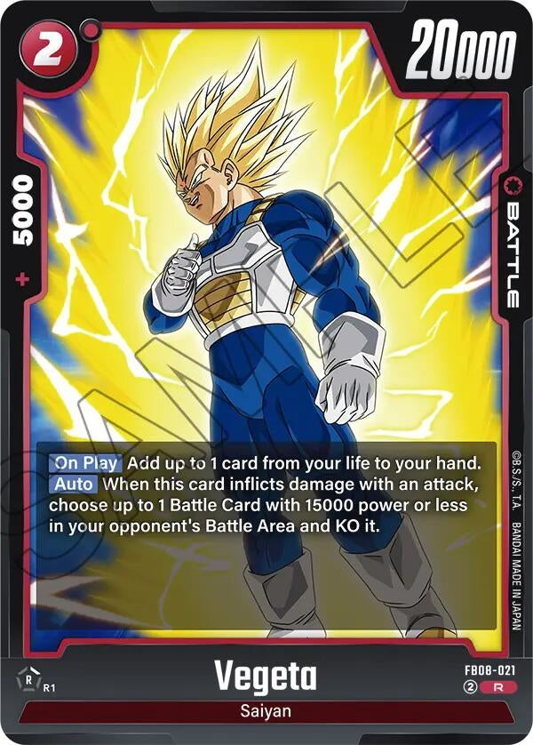 Image for Vegeta - FB08-021 (FB08-021) (Saiyan's Pride) - Dragon Ball Super: Fusion World