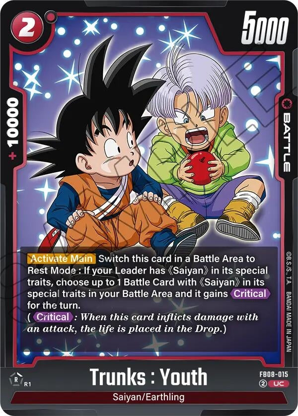 Image for Trunks : Youth - FB08-015 (FB08-015) (Saiyan's Pride) - Dragon Ball Super: Fusion World