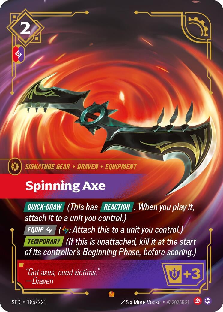 Image for Spinning Axe (186/221) - Riftbound: League of Legends Trading Card Game