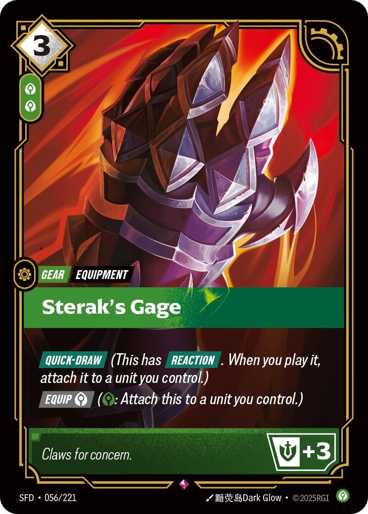 Image for Sterak's Gage (056/221) - Riftbound: League of Legends Trading Card Game