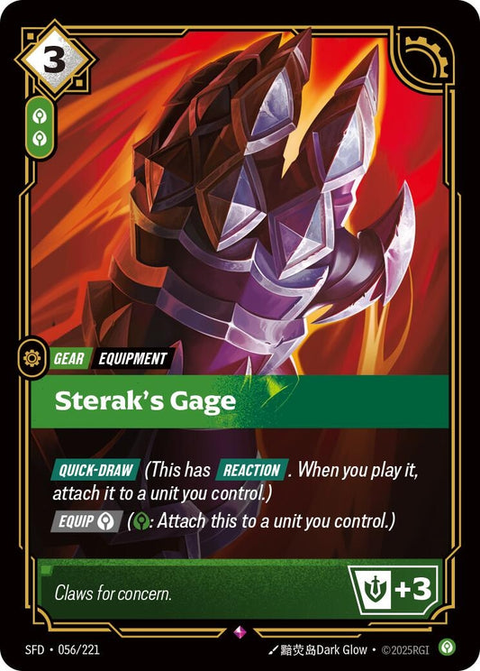 Image for Sterak's Gage (056/221) - Riftbound: League of Legends Trading Card Game