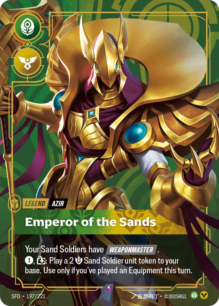 Image for Azir - Emperor of the Sands (197/221) - Riftbound: League of Legends Trading Card Game