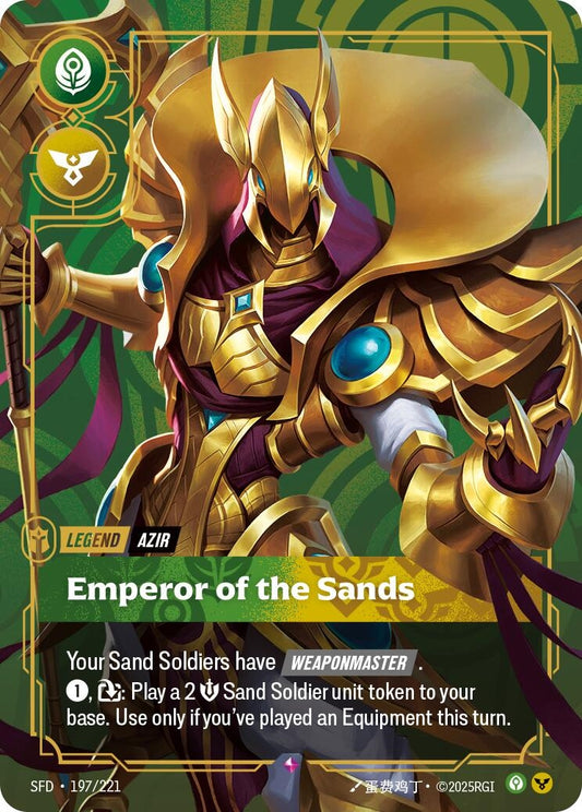 Image for Azir - Emperor of the Sands (197/221) - Riftbound: League of Legends Trading Card Game