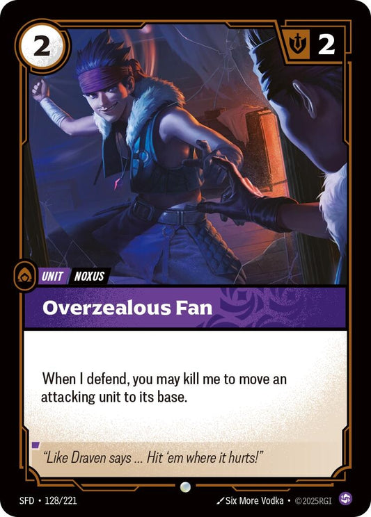 Image for Overzealous Fan (128/221) - Riftbound: League of Legends Trading Card Game