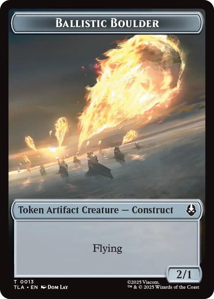 Image for Ballistic Boulder // Soldier (0011) Double-Sided Token (13 // 11) (Avatar: The Last Airbender) - Magic: The Gathering