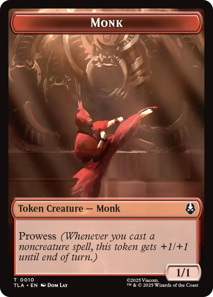 Image for Monk // Clue (0017) Double-Sided Token (10 // 17) (Avatar: The Last Airbender) - Magic: The Gathering