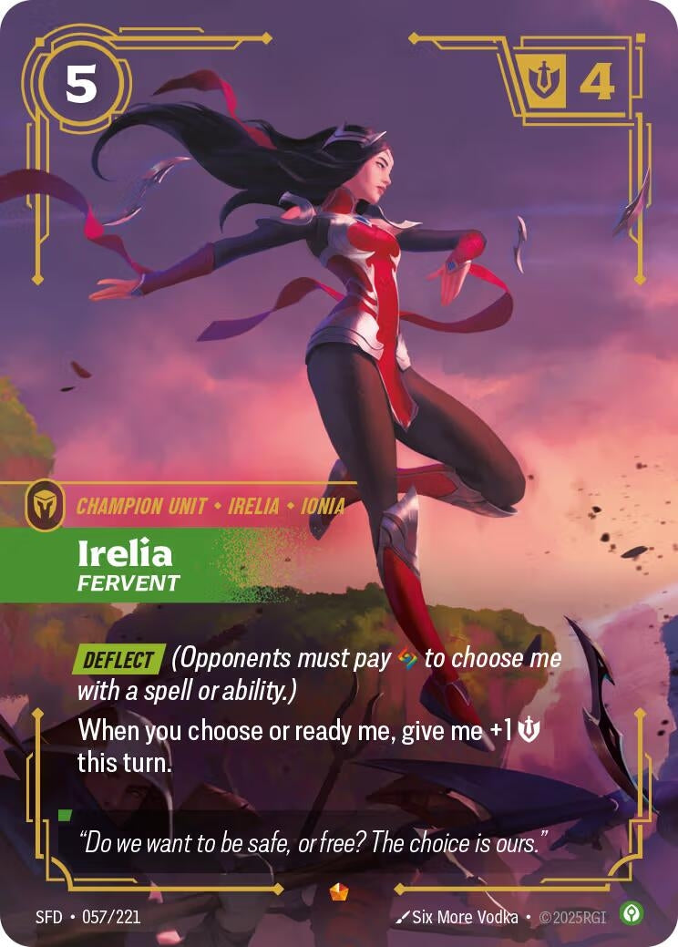 Image for Irelia - Fervent (057/221) - Riftbound: League of Legends Trading Card Game
