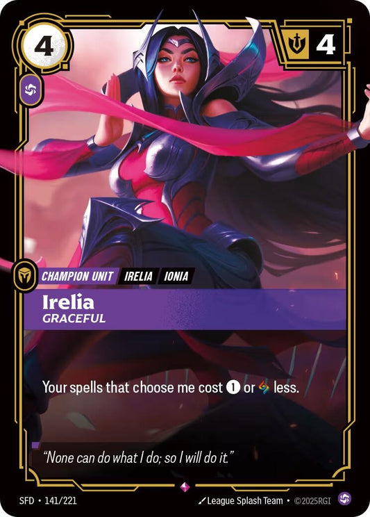 Image for Irelia - Graceful (141/221) - Riftbound: League of Legends Trading Card Game